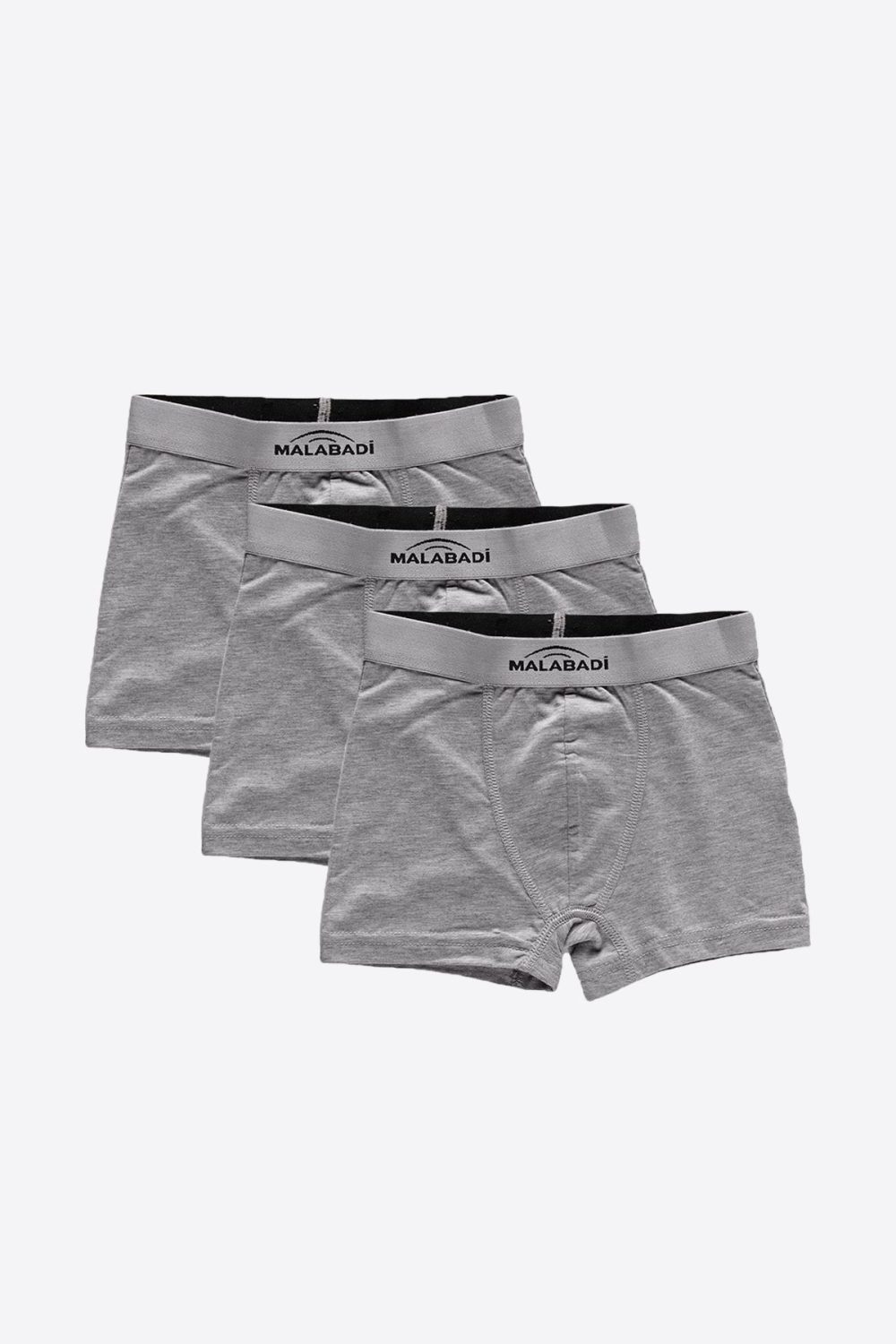 DFN Erkek Çocuk Gri 3 Lü Pamuk Elastan Boxer 3M208