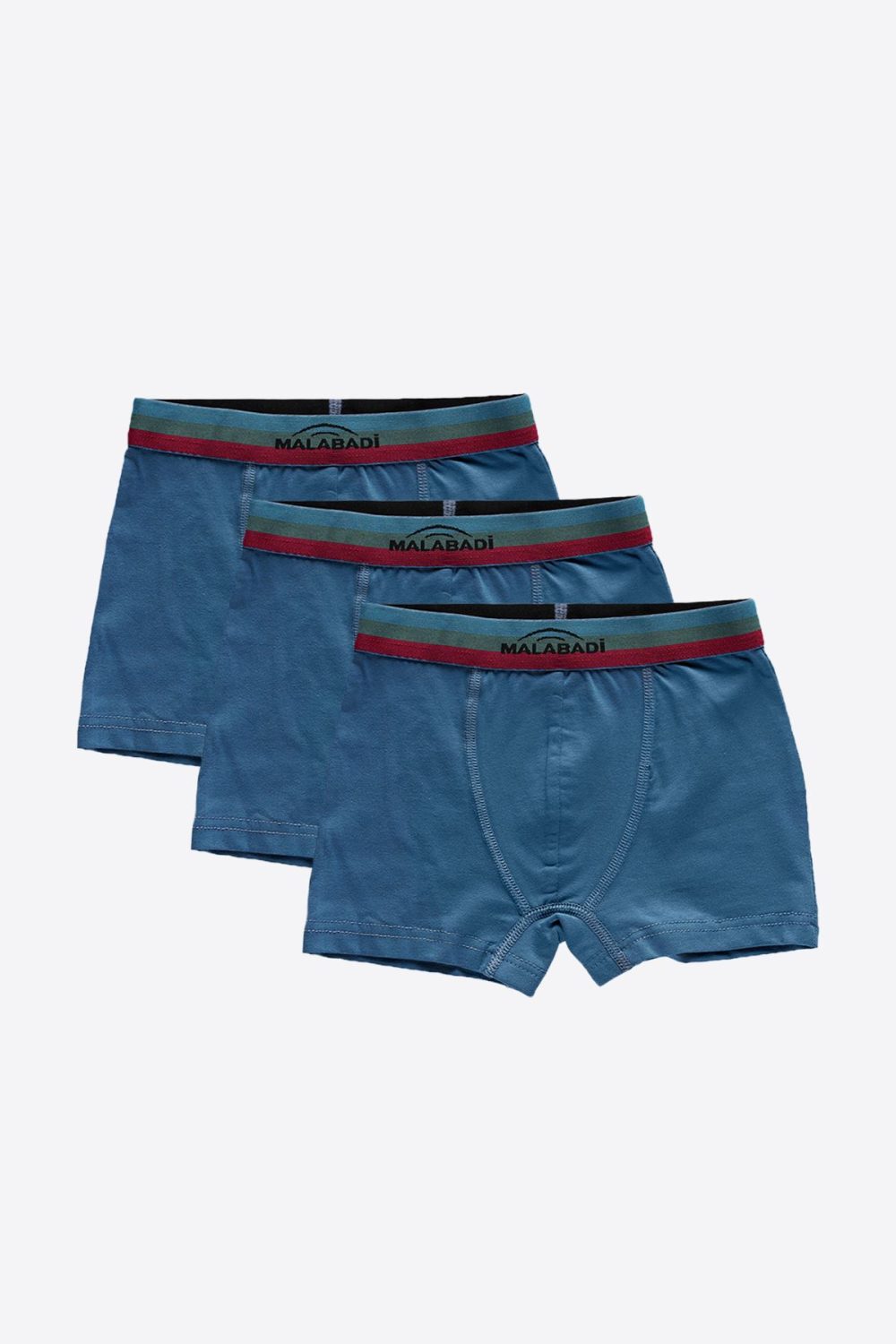 DFN Erkek Çocuk Mavi 3 Lü Pamuk Elastan Boxer 3M208