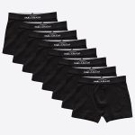 DFN Erkek Çocuk Siyah 8 Li Pamuk Elastan Boxer 8M208