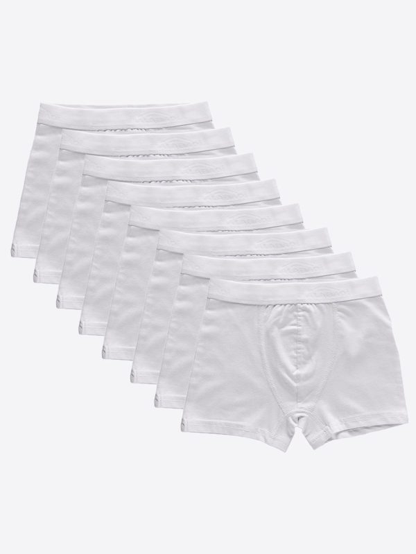 DFN Erkek Çocuk Beyaz 8 Li Pamuk Elastan Boxer 8M208