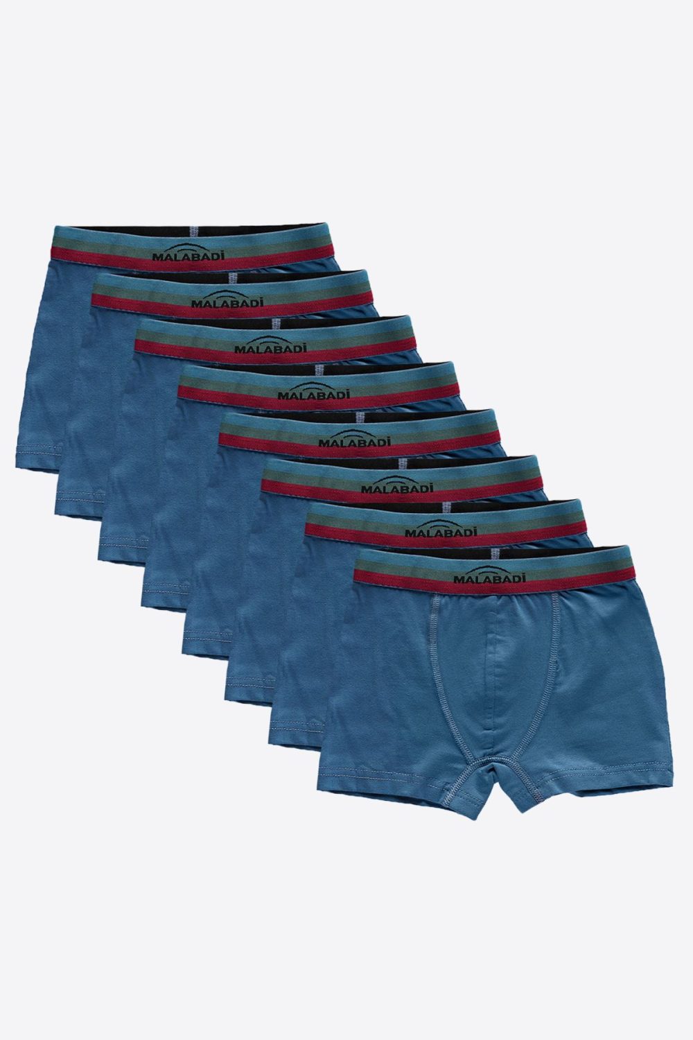 DFN Erkek Çocuk Mavi 8 Li Pamuk Elastan Boxer 8M208