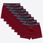 DFN Erkek Çocuk Bordo 8 Li Pamuk Elastan Boxer 8M208