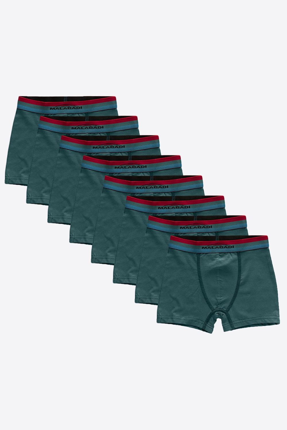 DFN Erkek Çocuk Yeşil 8 Li Pamuk Elastan Boxer 8M208