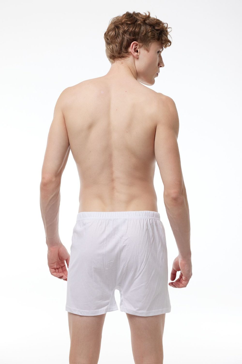 DFN Erkek Beyaz Geniş Kalıp %100 Pamuk Boxer 024 - Görsel 3