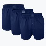DFN Erkek Lacivert 3 Lü Geniş Kalıp %100 Pamuk Boxer 3M024