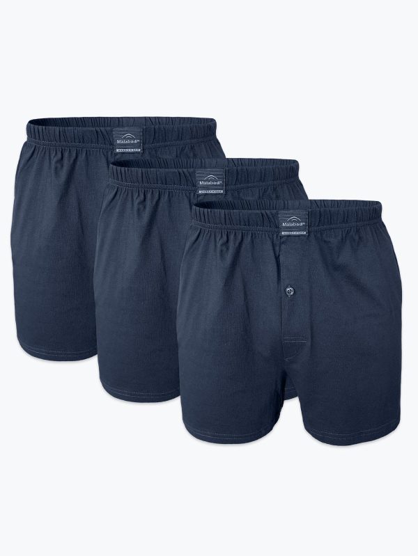 DFN Erkek Füme 3 Lü Geniş Kalıp Büyük Beden %100 Pamuk Battal Boxer 3M90024