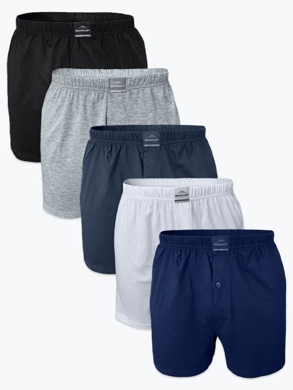 DFN Erkek Karışık Renk 5 Li Geniş Kalıp %100 Pamuk Boxer M240