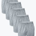 DFN Erkek Gri 5 Li Geniş Kalıp %100 Pamuk Boxer M240