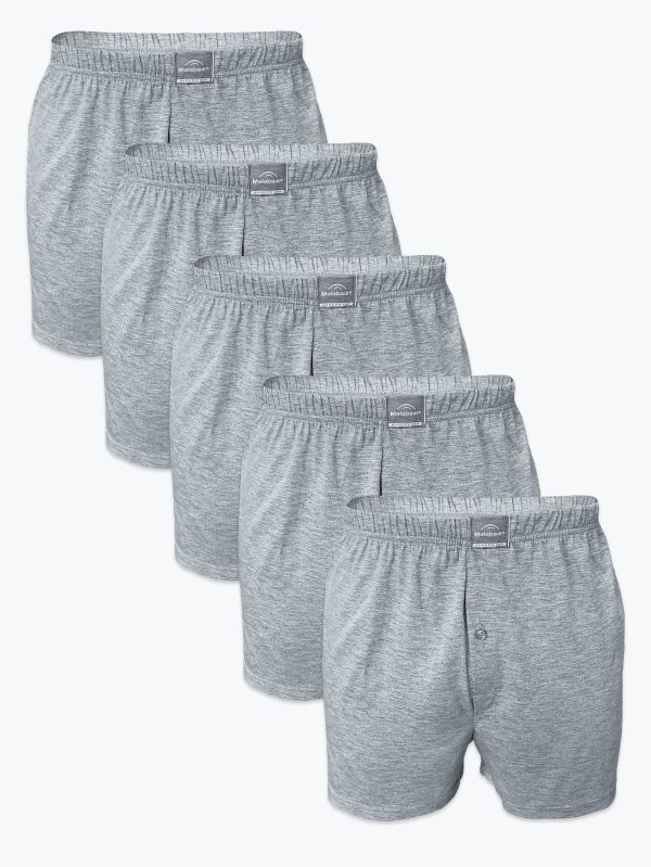 DFN Erkek Gri 5 Li Geniş Kalıp %100 Pamuk Boxer M240