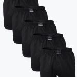 DFN Erkek Siyah 5 li Geniş Kalıp Büyük Beden %100 Pamuk Battal Boxer MB2400
