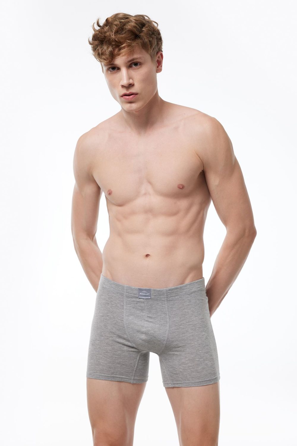 DFN Erkek Gri Pamuk Elastan Uzun Boxer 073