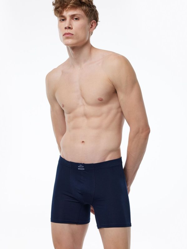 DFN Erkek Lacivert Pamuk Elastan Uzun Boxer 073