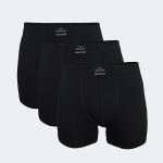 DFN Erkek Siyah 3 lü Pamuk Elastan Uzun Boxer 3M073