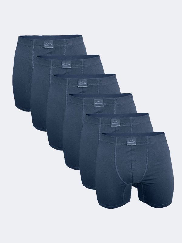 DFN Erkek Füme 6 Lı Pamuk Elastan Uzun Boxer 6M073