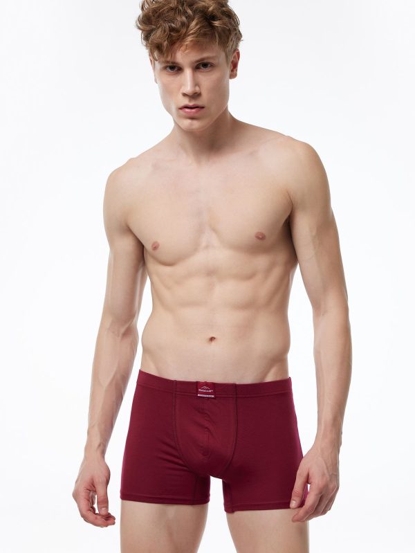 DFN Erkek Bordo Pamuk Elastan Boxer 074