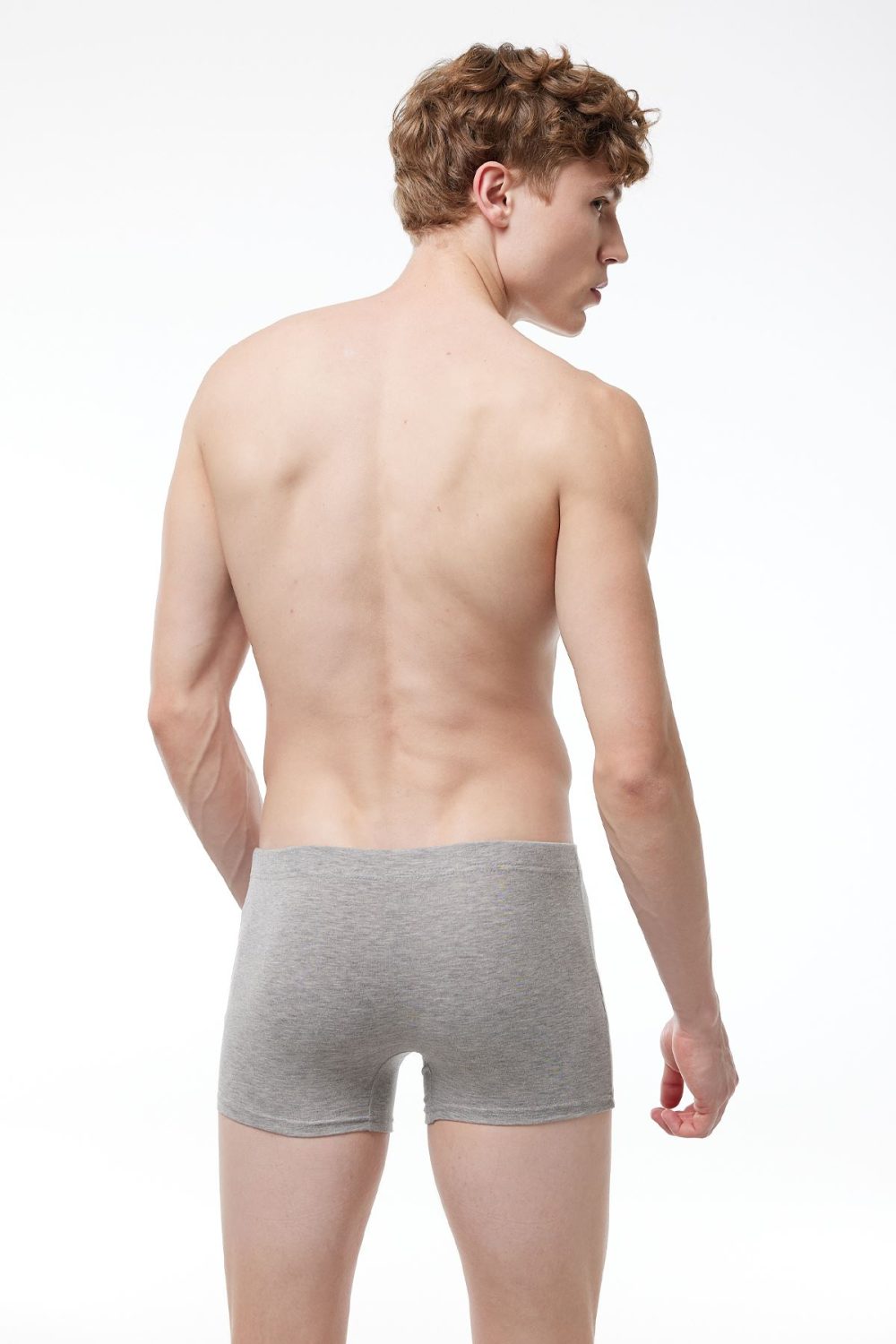 DFN Erkek Gri 5 Li Pamuk Elastan Boxer 5M074 - Görsel 4