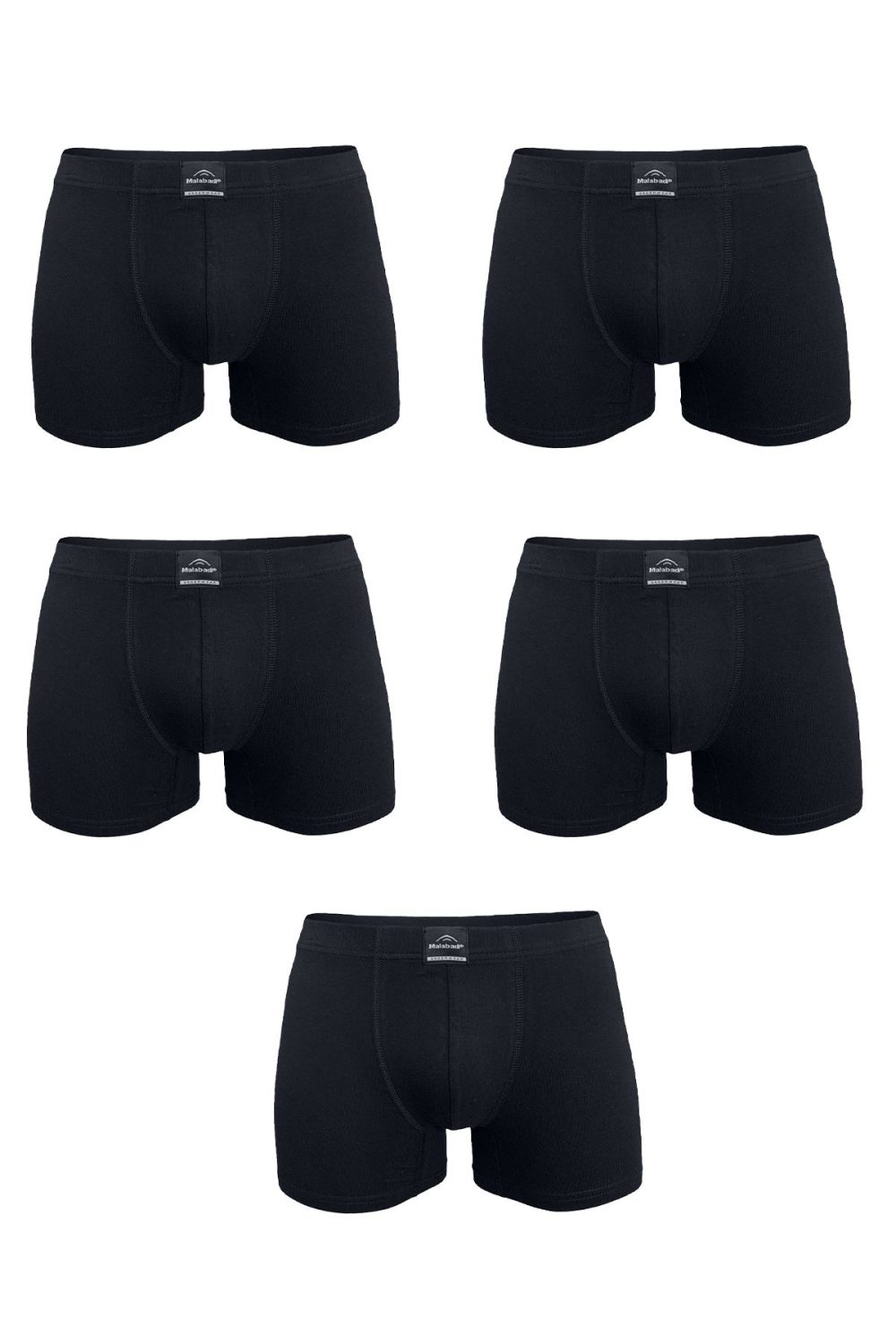 DFN Erkek Siyah 5 Li Pamuk Elastan Boxer 5M074
