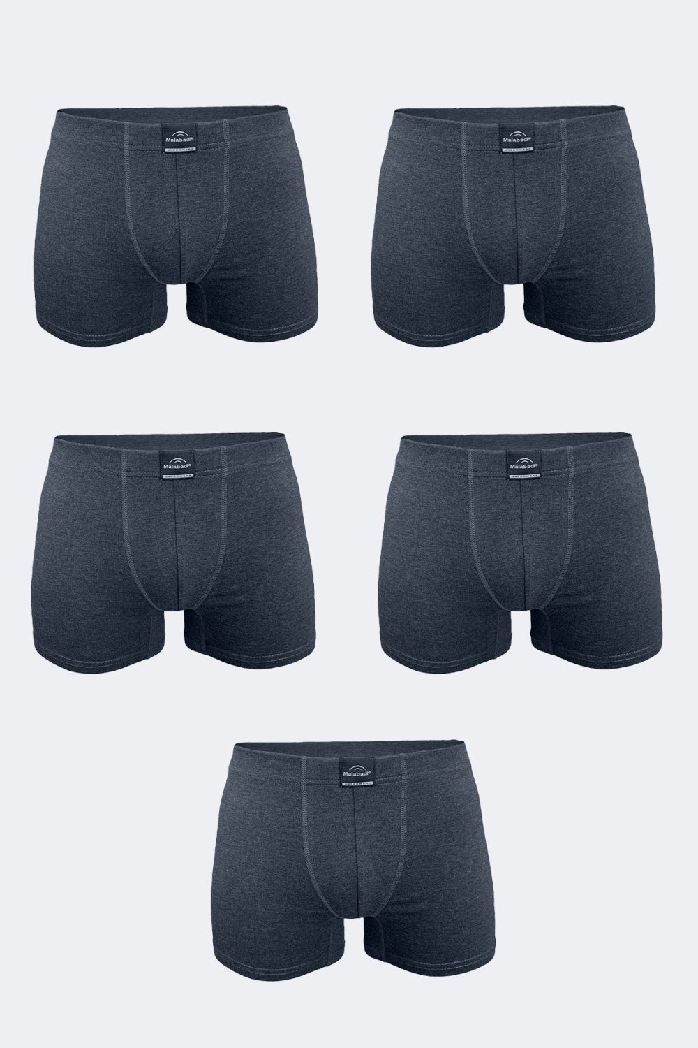 DFN Erkek Antrasit 5 Li Pamuk Elastan Boxer 5M074