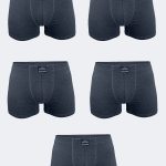 DFN Erkek Antrasit 5 Li Pamuk Elastan Boxer 5M074