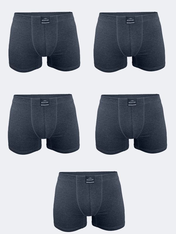 DFN Erkek Antrasit 5 Li Pamuk Elastan Boxer 5M074