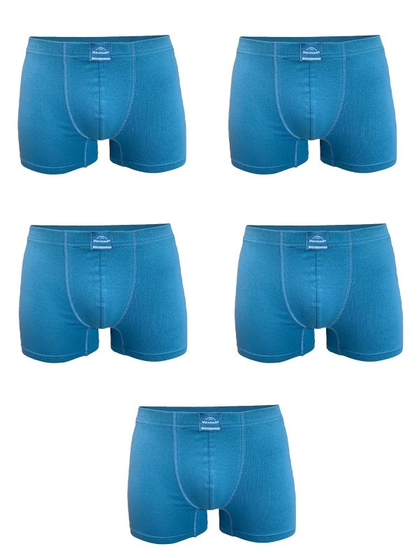 DFN Erkek Mavi 5 Li Pamuk Elastan Boxer 5M074