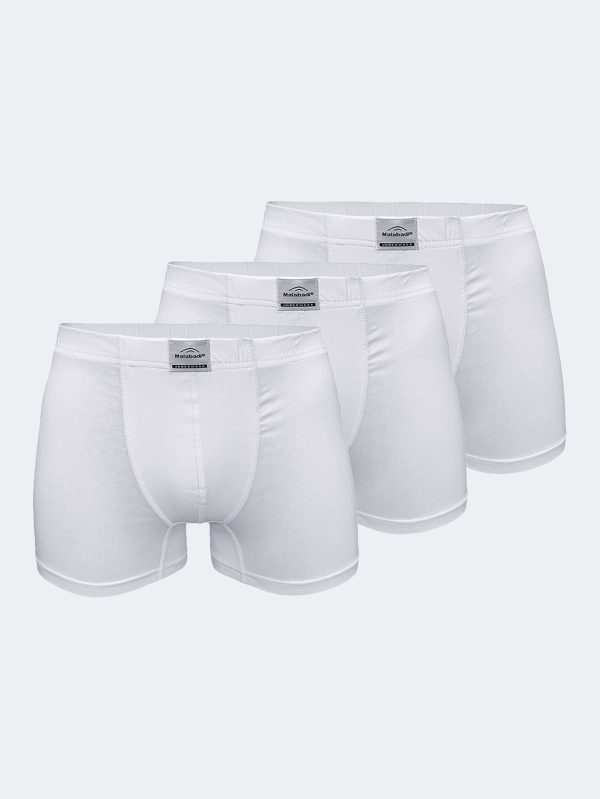 DFN Erkek Beyaz 3 Lü Pamuk Elastan Boxer 3M074