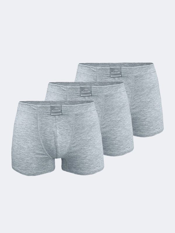 DFN Erkek Gri 3 Lü Pamuk Elastan Boxer 3M074