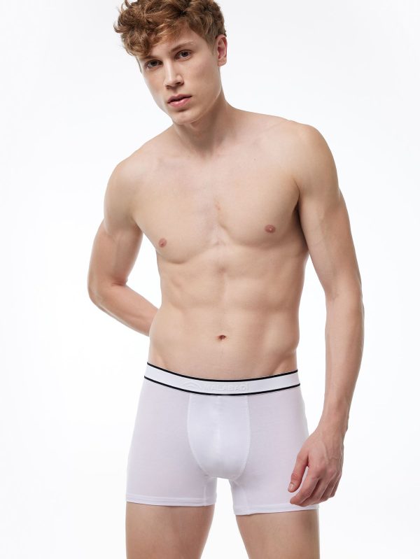 DFN Erkek Beyaz Pamuk Elastan Boxer 075
