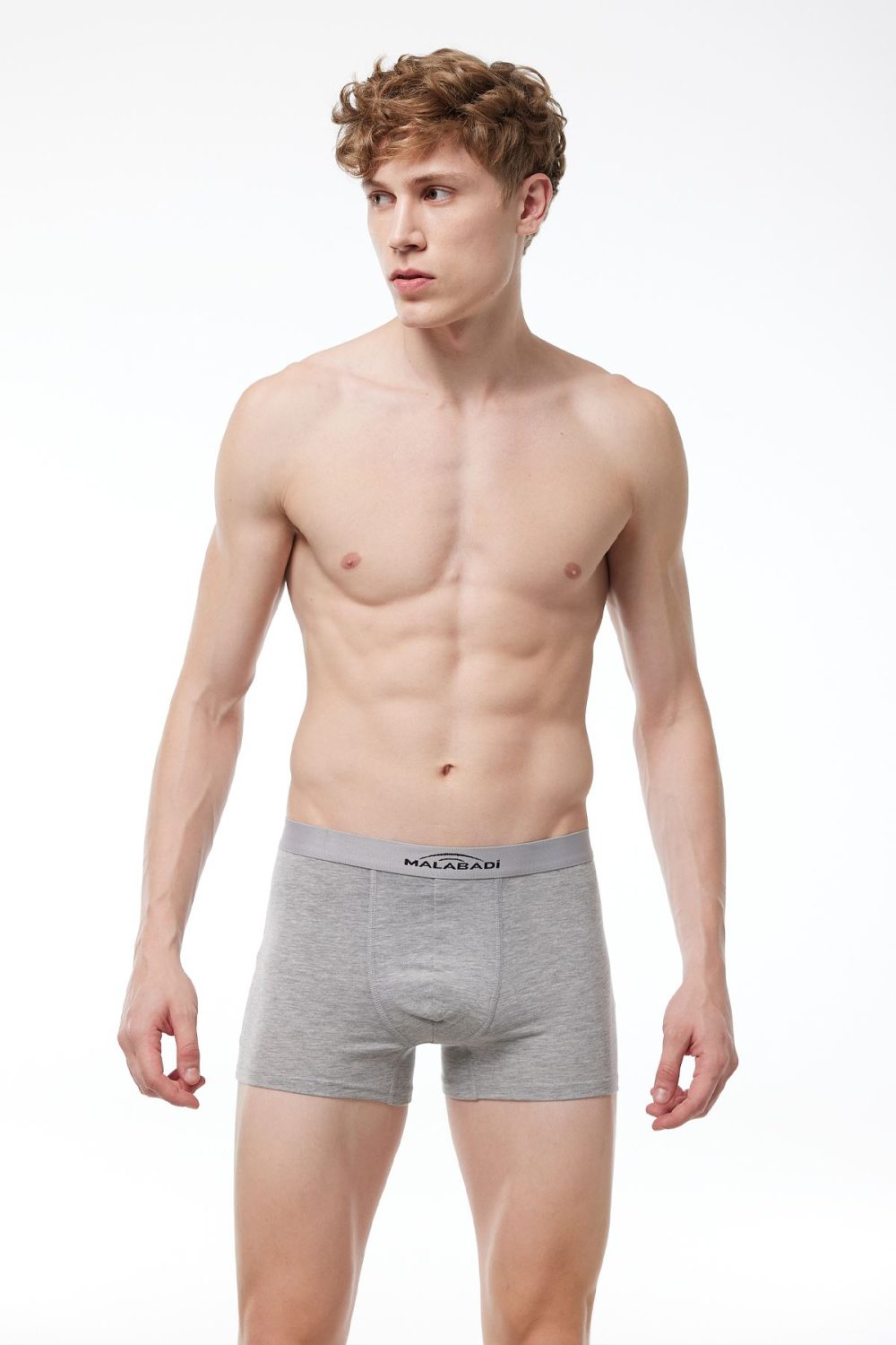 DFN Erkek Gri Pamuk Elastan Boxer 075 - Görsel 2