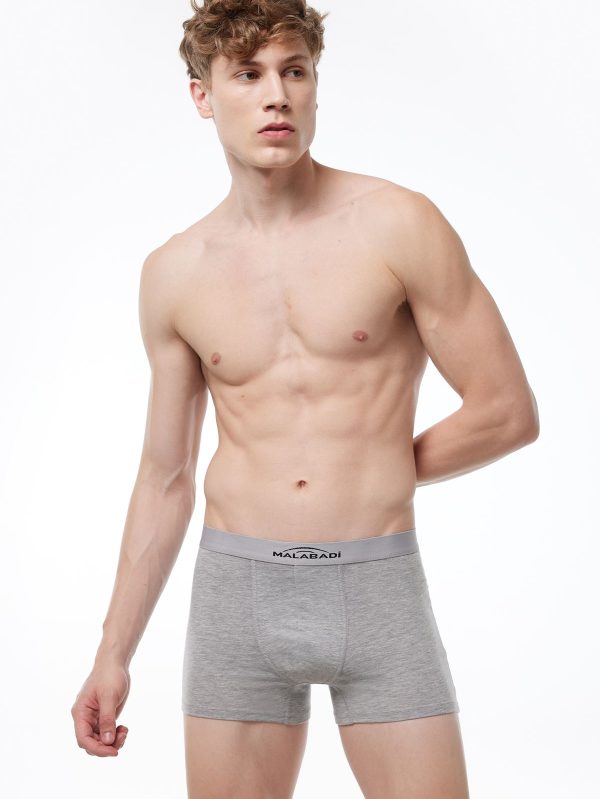 DFN Erkek Gri Pamuk Elastan Boxer 075