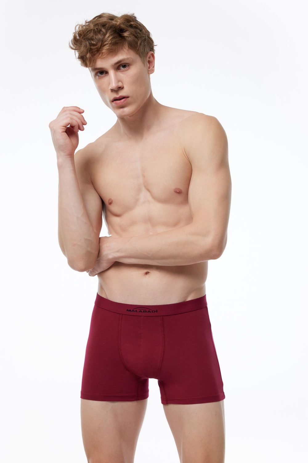 DFN Erkek Bordo 5 Li Pamuk Elastan Boxer 5M075 - Görsel 2