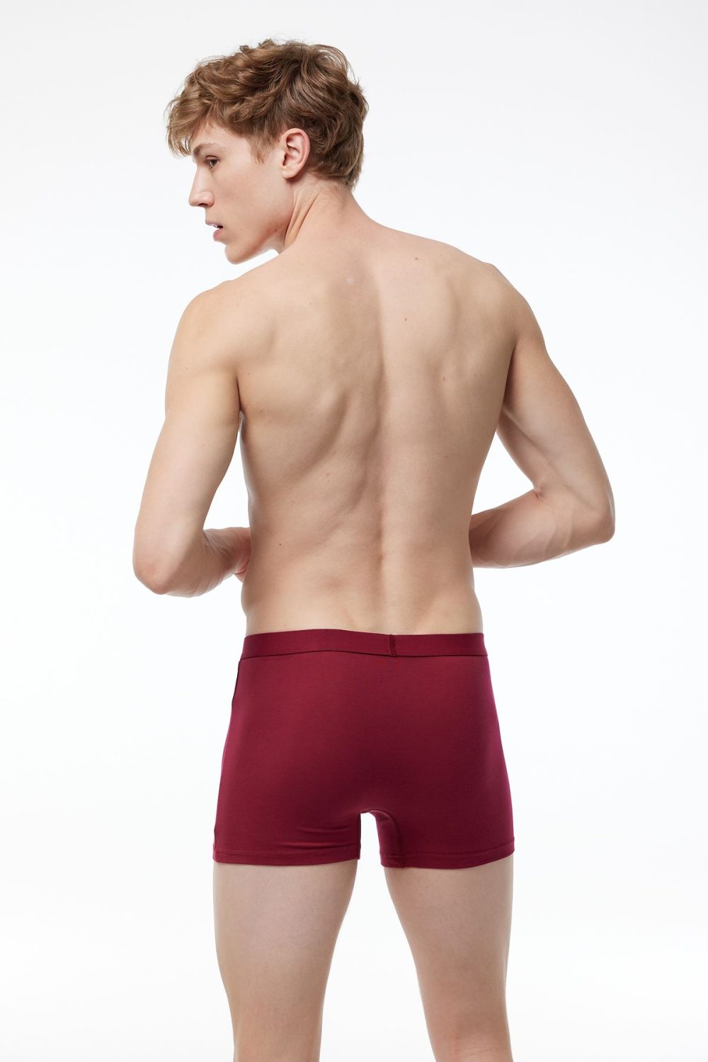 DFN Erkek Bordo 5 Li Pamuk Elastan Boxer 5M075 - Görsel 4