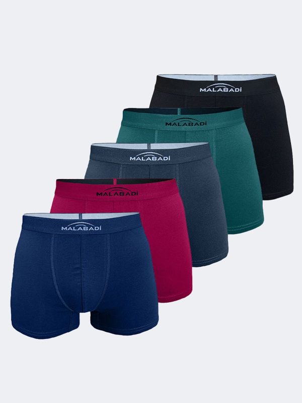 DFN Erkek Karışık Renk 5 Li Pamuk Elastan Boxer 5M075