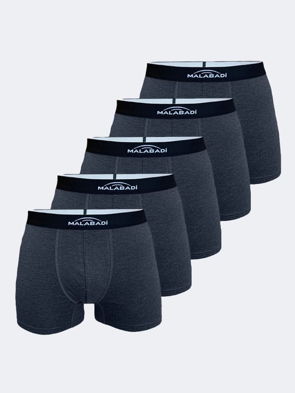 DFN Erkek Antrasit 5 li Pamuk Elastan Boxer 5M075