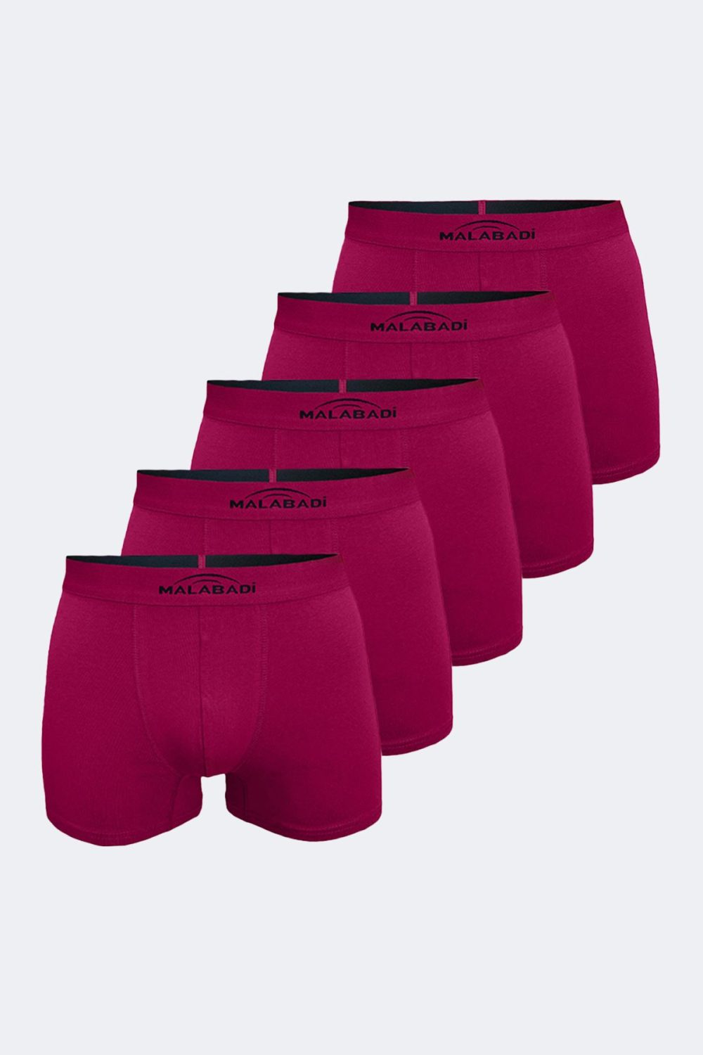 DFN Erkek Bordo 5 Li Pamuk Elastan Boxer 5M075