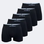 DFN Erkek Siyah 5 Li Pamuk Elastan Boxer 5M075