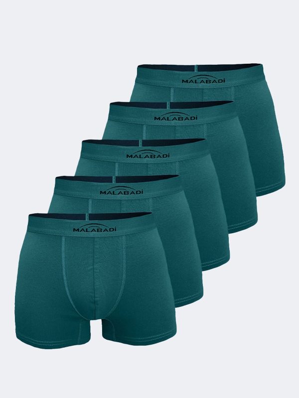 DFN Erkek Yeşil 5 Li Pamuk Elastan Boxer 5M075