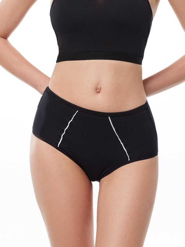 DFN Kadın Siyah 6 Lı Paket Pamuk Elastan Sabrina Yüksek Bel Slip Külot 114