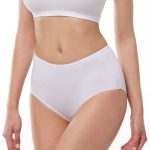 DFN Kadın Beyaz 6 Lı Paket Pamuk Elastan Yüksek Bel Slip Külot 125