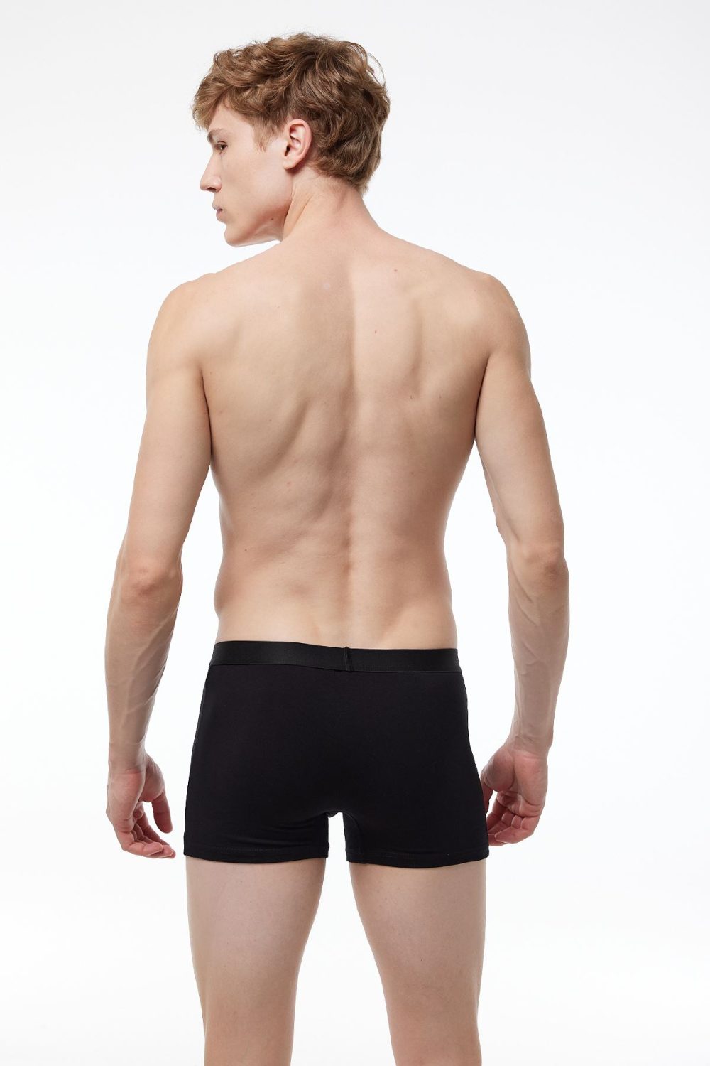 DFN Erkek Siyah 3 Lü Pamuk Elastan Boxer 3M075 - Görsel 4