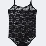 DFN Kadın Siyah İp Askılı Çıtçıtlı Dantelli Atlet 1011