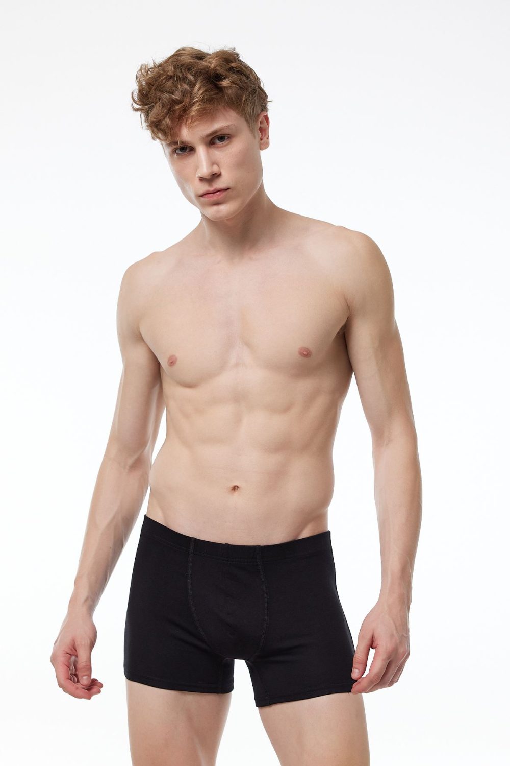 DFN Erkek Siyah Ribana Modal Likralı Boxer 905