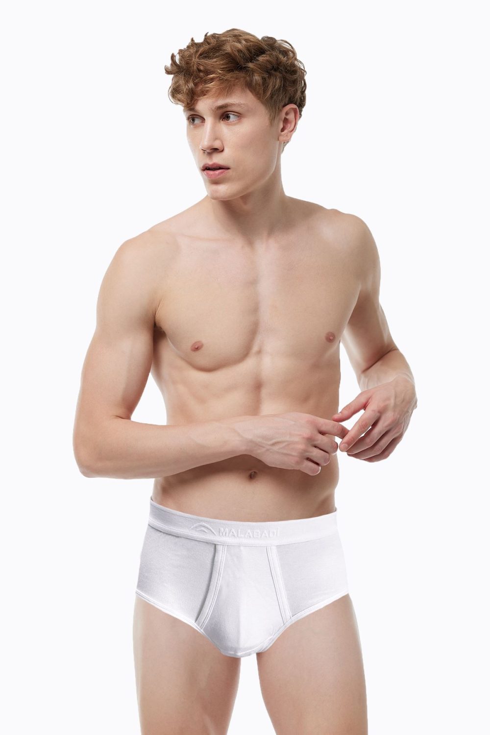 DFN Erkek Beyaz Ribana Modal Slip 907