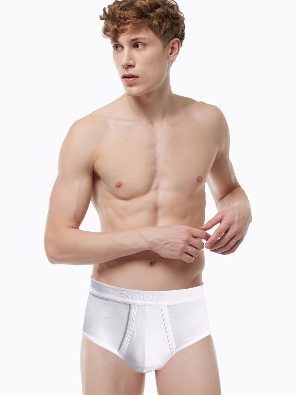 DFN Erkek Beyaz Ribana Modal Slip 907