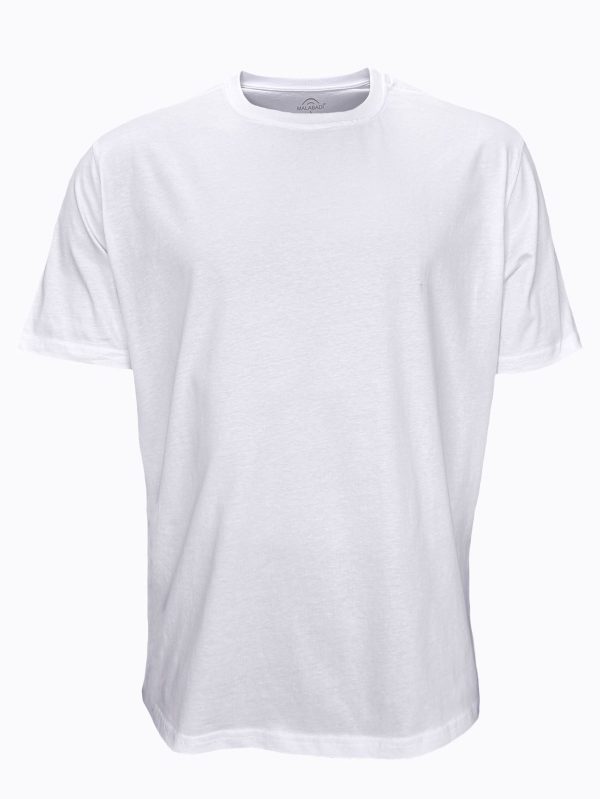 DFN Beyaz Erkek Büyük Beden Tişört Loose Fit / %100 Pamuk Bol Rahat Kesim 6041