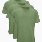 DFN Haki 3 lü Paket Erkek Büyük Beden Tişört Loose Fit / %100 Pamuk Bol Rahat Kesim 3M6041