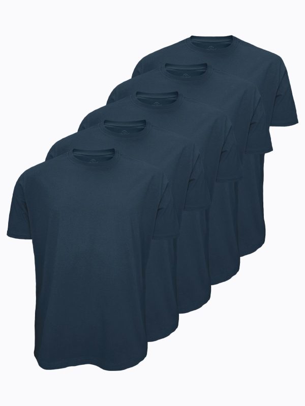 DFN Füme 5 li Paket Erkek Büyük Beden Tişört Loose Fit / %100 Pamuk Bol Rahat Kesim 5M6041