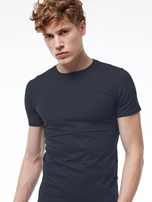 DFN Erkek Füme Yuvarlak Yaka Kısa Kollu Modal T-shirt Body 030