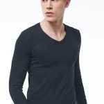 DFN Erkek Füme V Yaka Uzun Kollu Modal Body 059