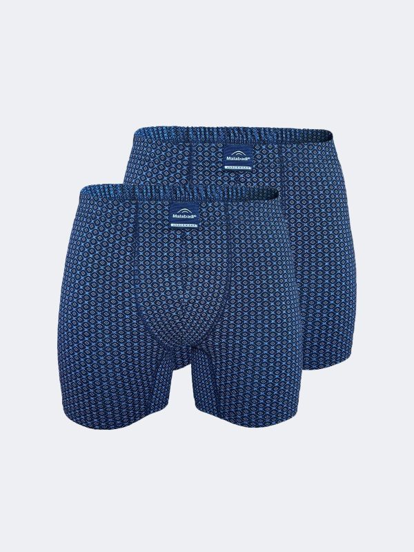 DFN Erkek Desenli 2 li Pamuk Elastan Uzun Boxer 2M073